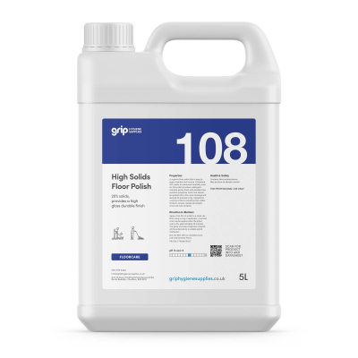 Grip 108 High Solids Metallised Floor Polish 5L Grip 108 High Solids Metallised Floor Polish 5L