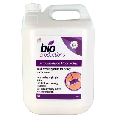 Bio Productions Xtra Emulsion Floor Polish (Satin Finish) 5L Bio Productions Xtra Emulsion Floor Polish (Satin Finish) 5L