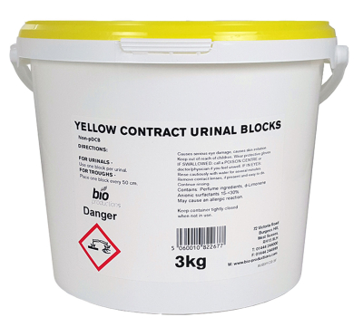 Contract Yellow Urinal Blocks 3kg Non PDCB Contract Yellow Urinal Blocks 3kg Non PDCB