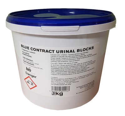 Contract Blue Urinal Blocks 3kg Non PDCB