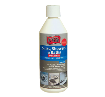 Knockout Kitchen and Bathroom Sink Unblocker 500ml Knockout Kitchen and Bathroom Sink Unblocker 500ml