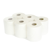 Centre Pull 2-ply White Embossed Towel Roll (150m x 6)