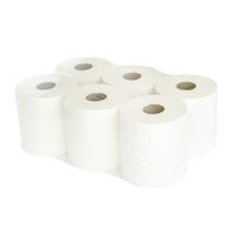Centre Pull 2-ply White Embossed Towel Roll (150m x 6) Centre Pull 2-ply White Embossed Towel Roll (150m x 6)