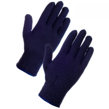Blue Seamless Mixed Fibre Gloves (Large) Pair