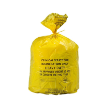90L UN Yellow Clinical Waste Sacks Heavy Duty (roll of 20)