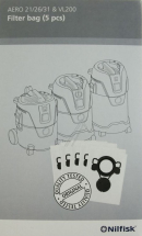 Aero 26M fleece Filter Bags Packet of 5