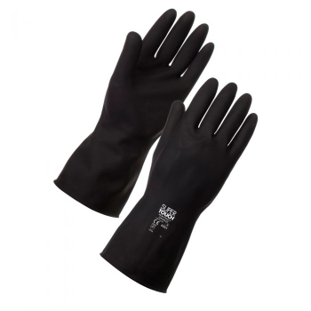 Heavyweight Black Latex Gloves