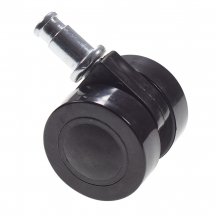 40mm PU-Tyred Black Twin Wheel Castor