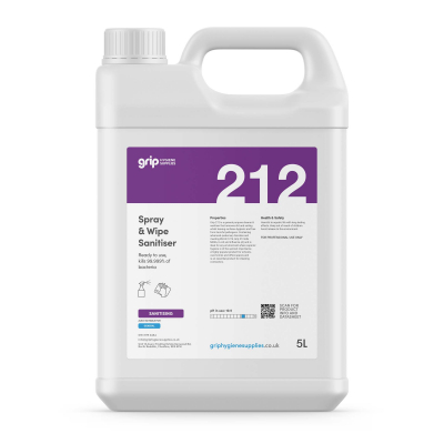 Grip 212 Spray and Wipe Sanitiser 5L