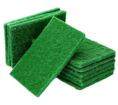 Heavy Duty Green Scourers 4.5Inch x 6Inch (Pack of 10)