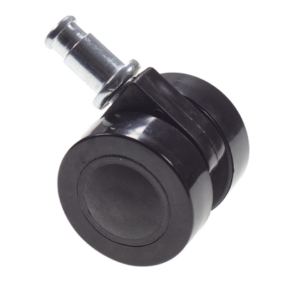 40mm PU-Tyred Black Twin Wheel Castor