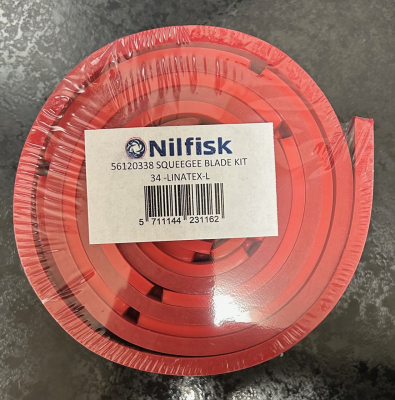 Nilfisk BR855 Linatex Squeegee Blade kit Red