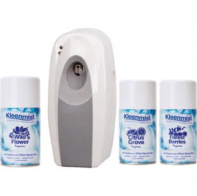 Kleenmist Fragrance Dispenser Starter Pack (3 cans included)